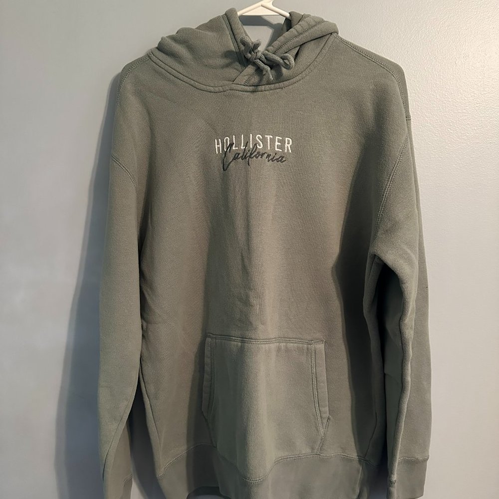 Mens Hollister Green Hoodie, Size Large